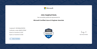 Microsoft Certified: Azure AI Engineer Associate
